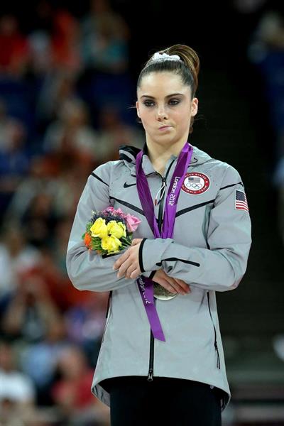 McKayla Maroney looking unimpressed after winning silver