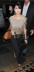 Selena Gomez enjoys a night out at Nobu restaurant in London on July 5, 2011
