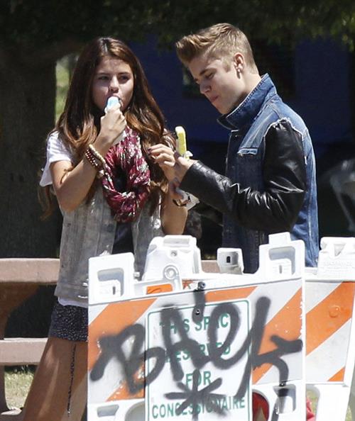 Selena Gomez enjoying a popsicle in Van Nuys on June 30, 2012