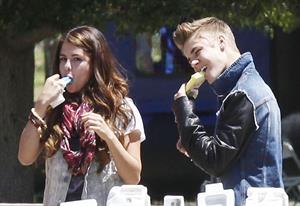 Selena Gomez enjoying a popsicle in Van Nuys on June 30, 2012