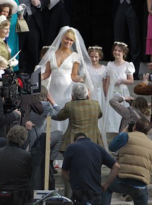 Olivia Wilde on the set for the movie Rush on April 2, 2012