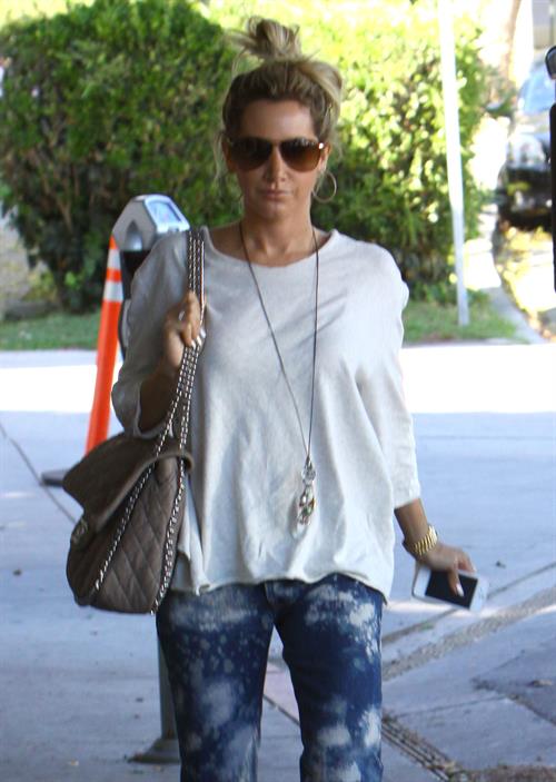 Ashley Tisdale Nine Zero One hair salon in West Hollywood 10/27/12