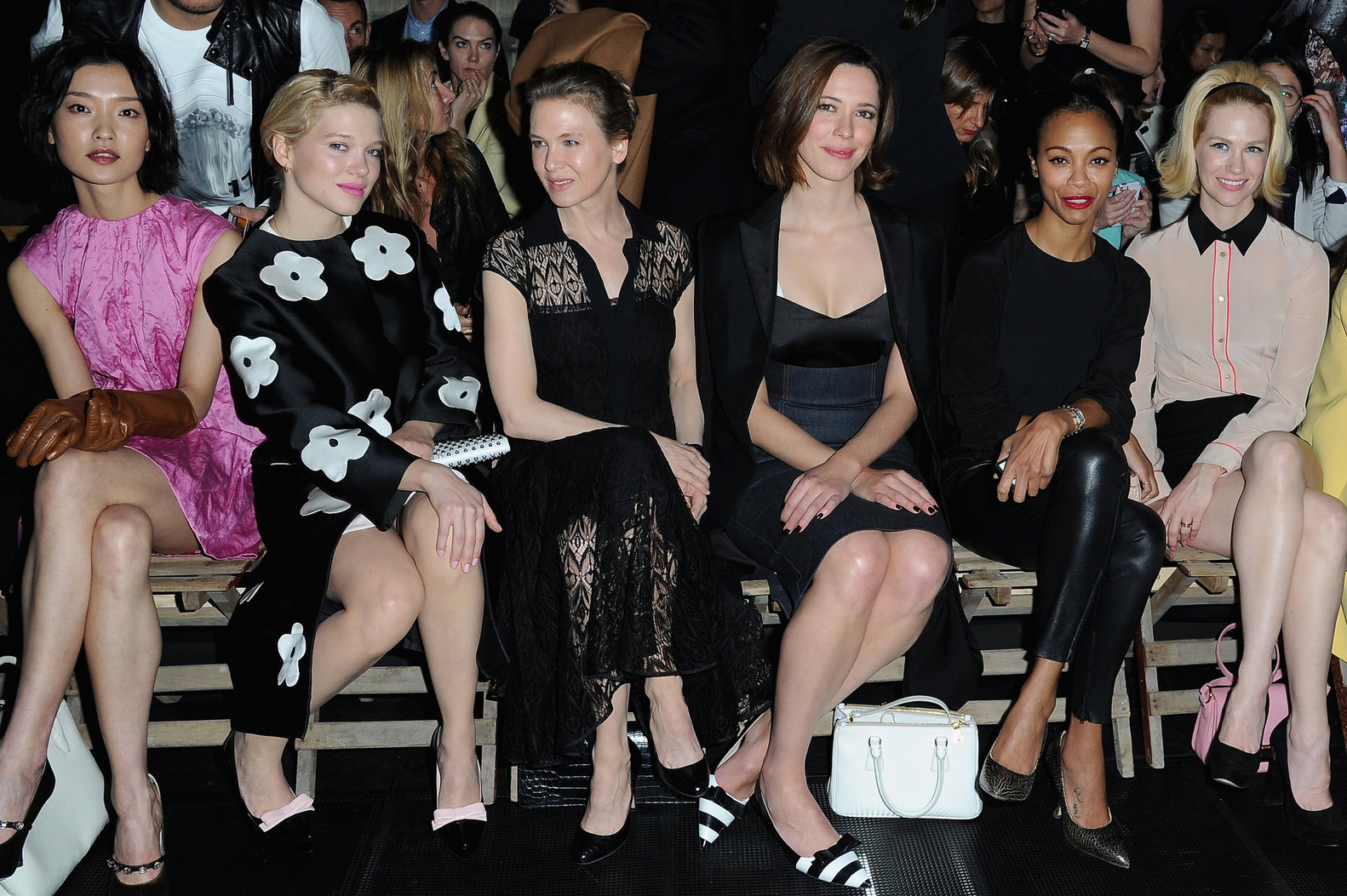 Zoe Saldana Miu Miu Fall / Winter 2013 Fashion Show in Paris - Mar 6, 2013 