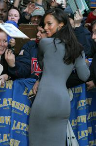 Alicia Keys leaving the Late Show with David Letterman Ed Sullivan Theatre in New York