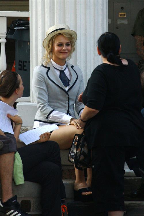 Alicia Silverstone Pictures Alicia Silverstone on Vamps set in Detroit on August 13, 2010