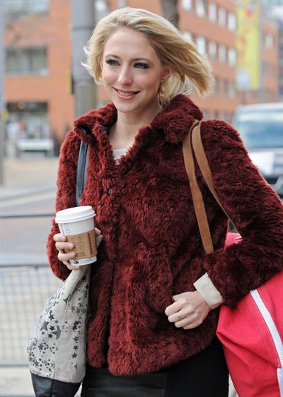 Ali Bastian outside London Studios on February 1, 2012 