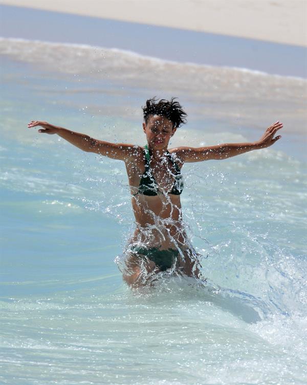 Amelle Berrabah bikini candids in Barbados on Jan 2nd 2010 