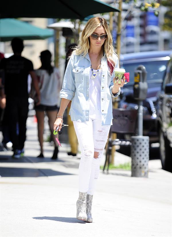 Ashley Tisdale shopping along Robertston Blvd in West Hollywood May 20, 2012 