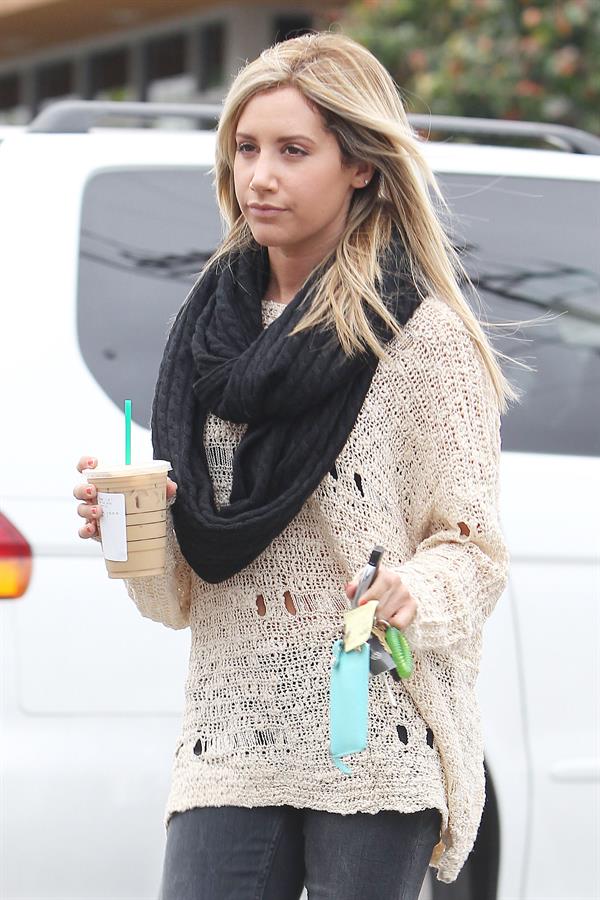 Ashley Tisdale Starbucks in LA 11/29/12 