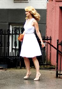 Olivia Wilde on the set of her new revlon commercial in nyc 02 05 12 