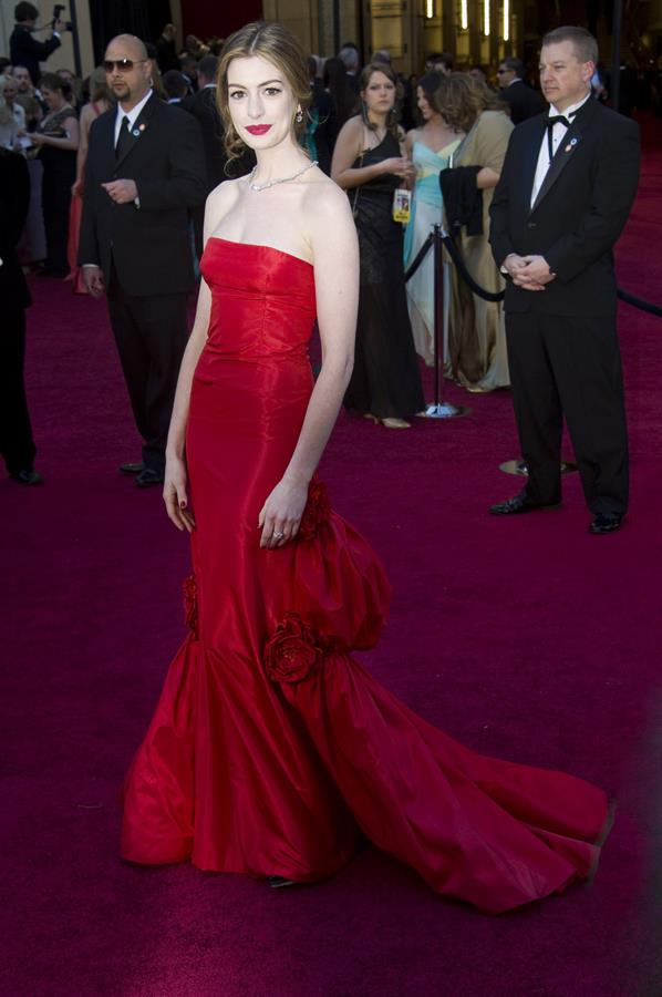Anne Hathaway 83rd annual Academy Awards in Hollywood on February 27, 2011