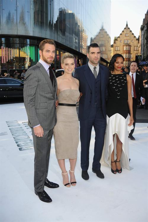 Zoe Saldana attends the 'Star Trek Into Darkness' UK Premiere at the Empire Leicester Square in London