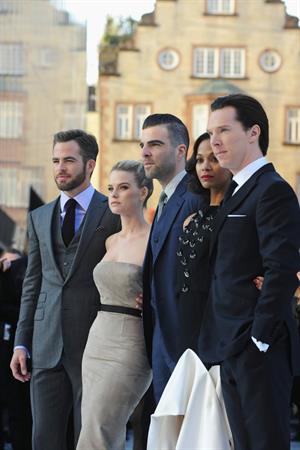 Zoe Saldana attends the 'Star Trek Into Darkness' UK Premiere at the Empire Leicester Square in London