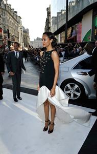 Zoe Saldana attends the 'Star Trek Into Darkness' UK Premiere at the Empire Leicester Square in London