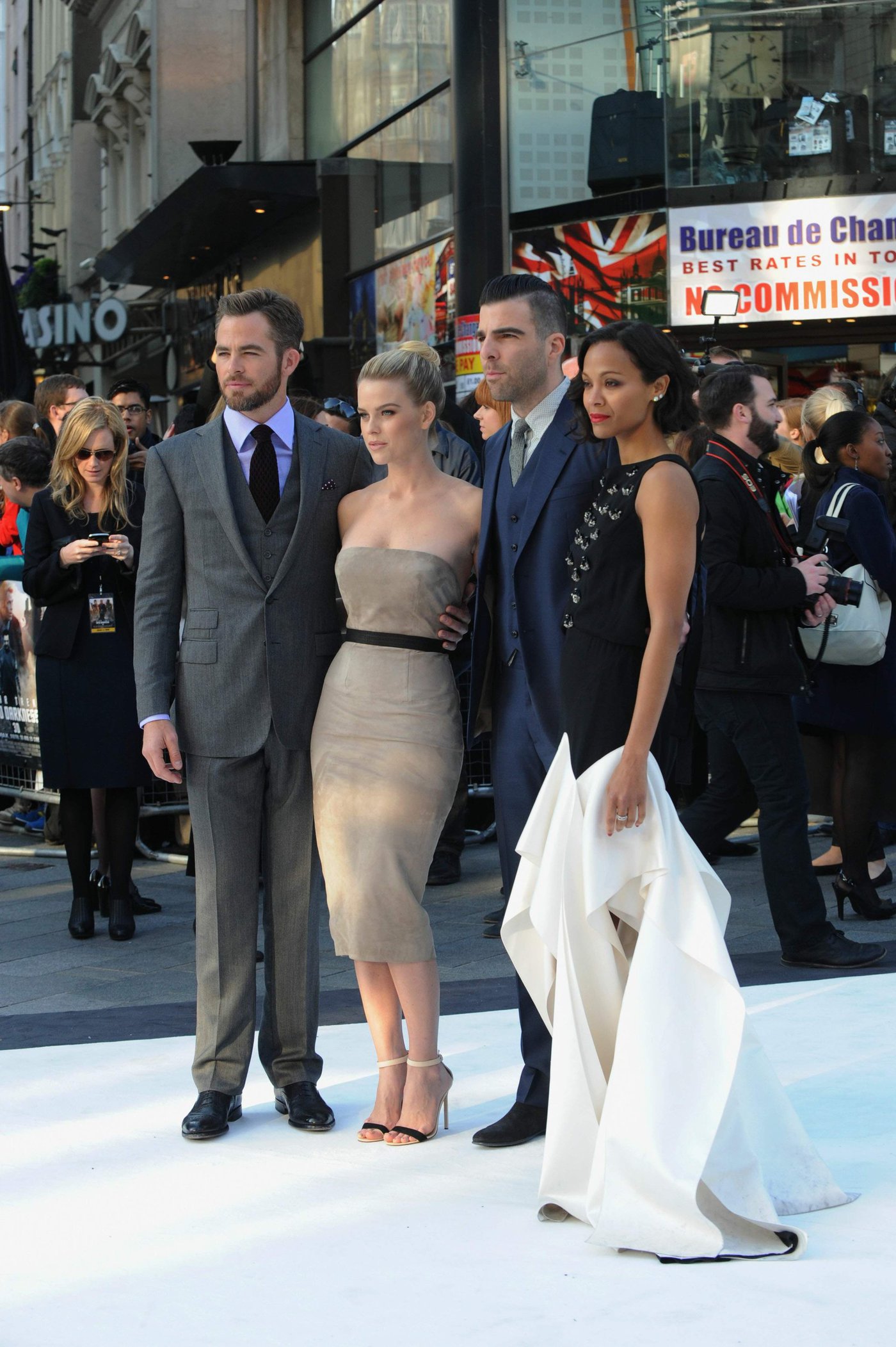 Zoe Saldana attends the 'Star Trek Into Darkness' UK Premiere at the Empire Leicester Square in London