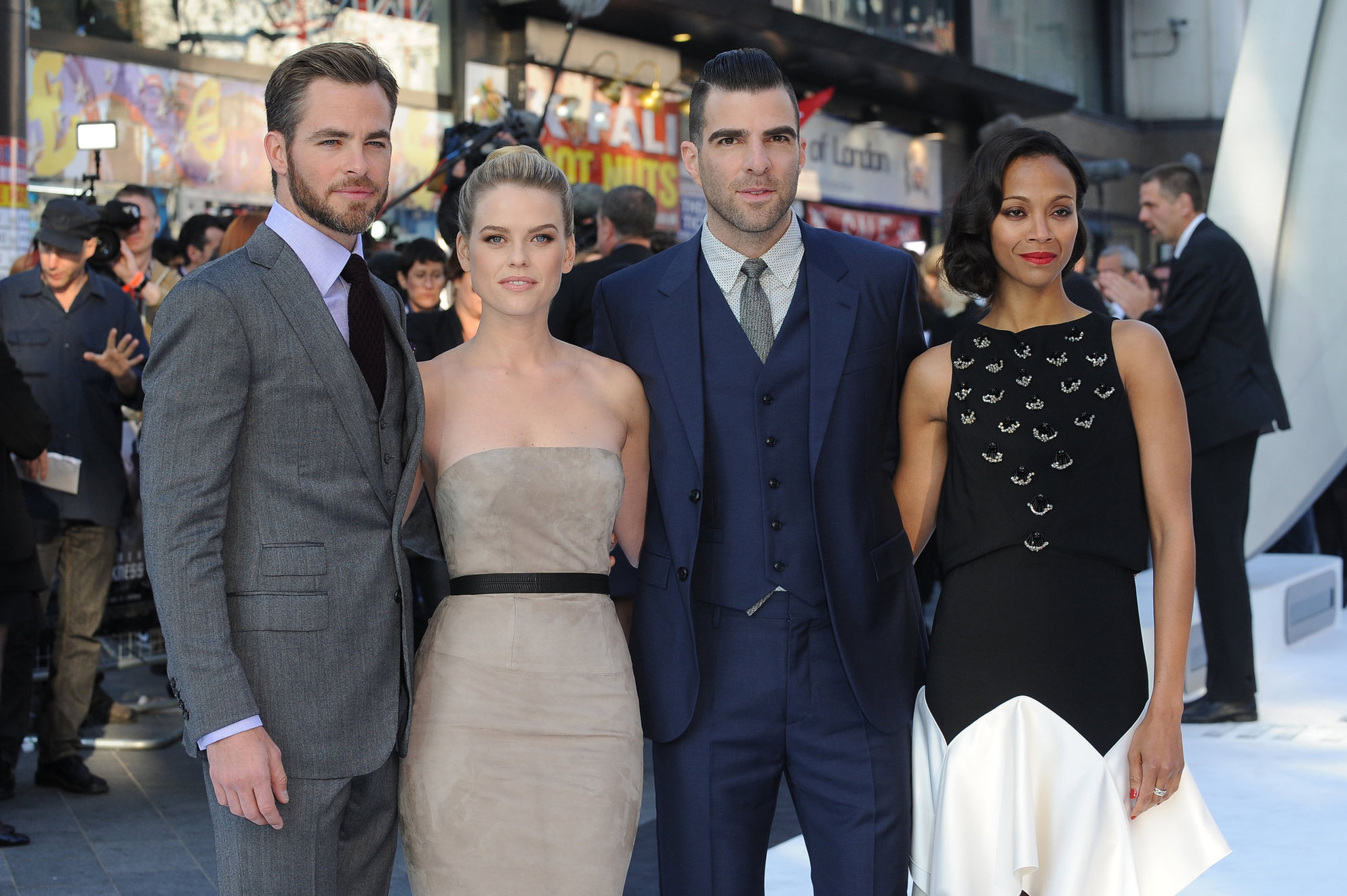 Zoe Saldana attends the 'Star Trek Into Darkness' UK Premiere at the Empire Leicester Square in London
