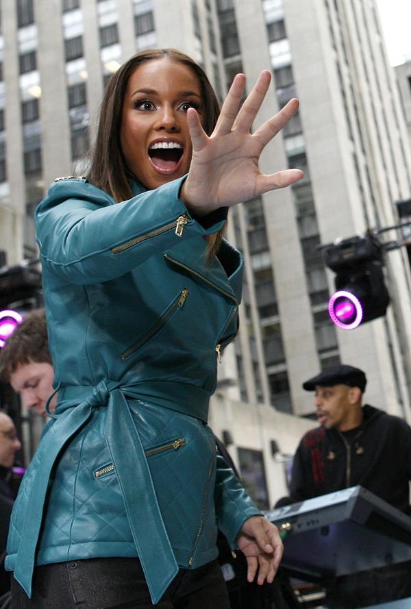 Alicia Keys performs on the NBC Today Show in New York 