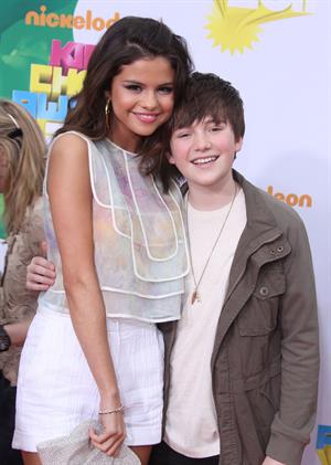 Selena Gomez at Nickelodeons 24th annual Kids Choice Awards at Galen center on April 2, 2011 
