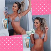 Rosanna Arkle in a bikini taking a selfie