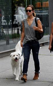 Olivia Wilde walking her dog in New York City - July 22, 2013 