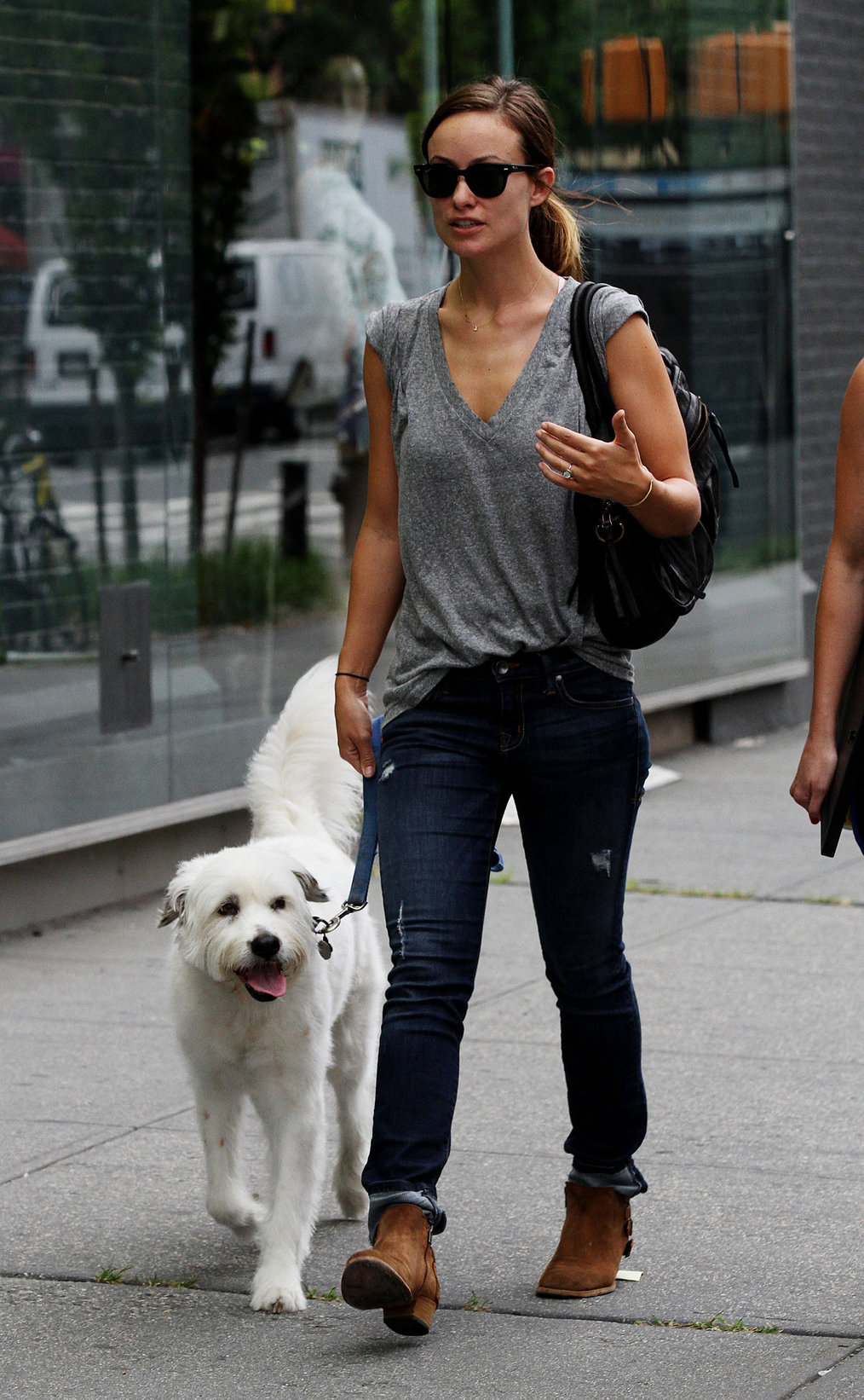 Olivia Wilde walking her dog in New York City - July 22, 2013 