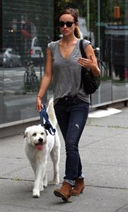 Olivia Wilde walking her dog in New York City - July 22, 2013 