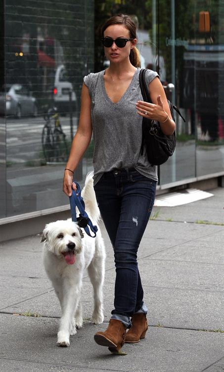 Olivia Wilde walking her dog in New York City - July 22, 2013 