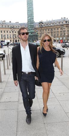 Anne Hathaway Givenchy private show for Anne Hathaway then visiting Chopard Jewelry in Paris on July 6, 2011