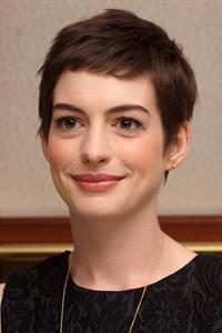 Anne Hathaway the Dark Knight Rises press conference portraits in Beverly Hills on July 8, 2012