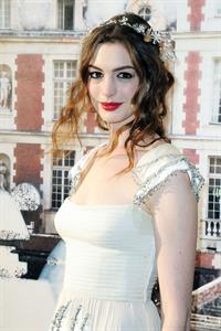 Anne Hathaway White Fairy Tale Love Ball in Paris on July 5, 2011