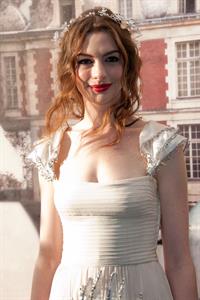 Anne Hathaway White Fairy Tale Love Ball in Paris on July 5, 2011