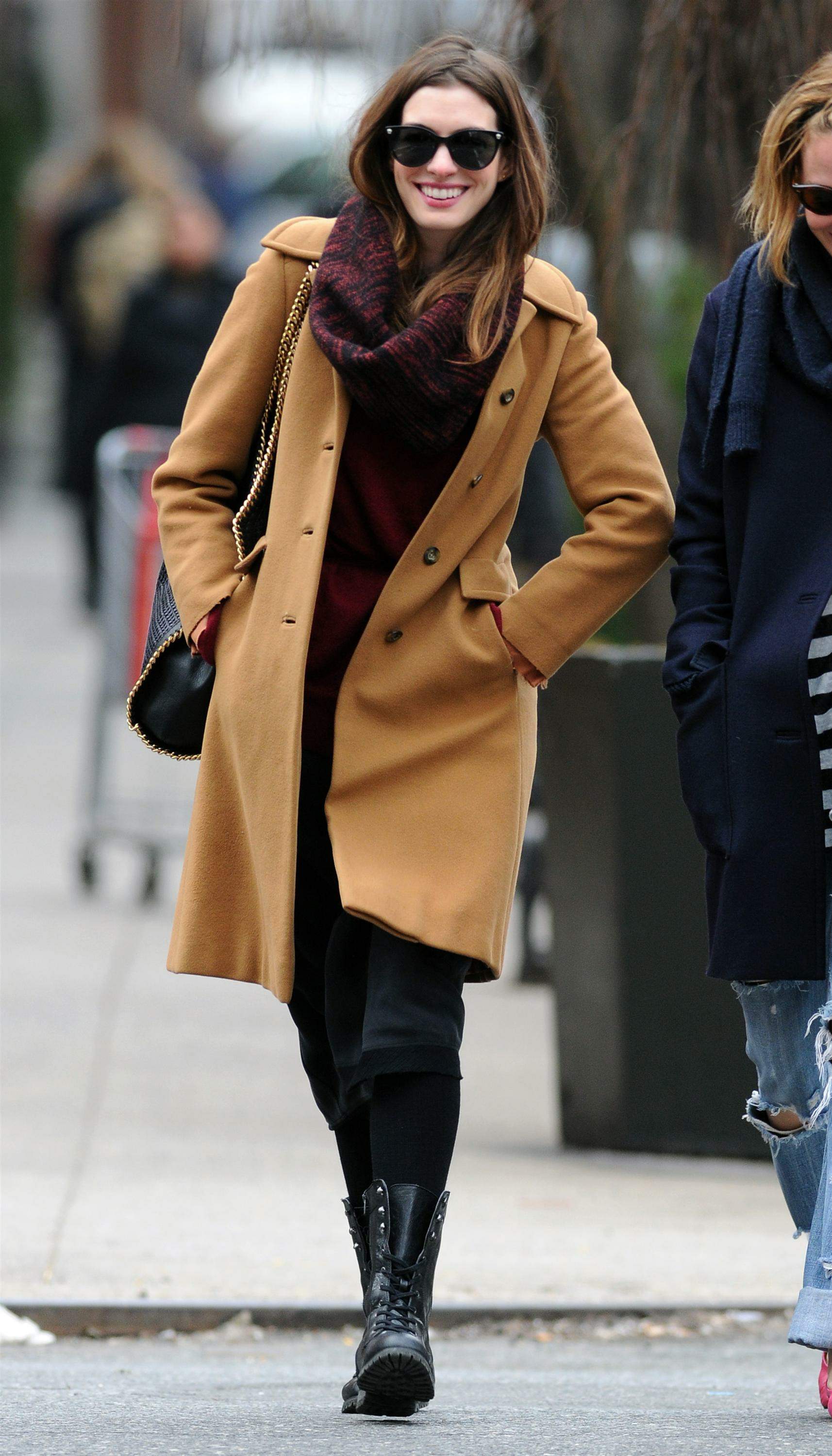 Anne Hathaway out and about in New York City on February 2, 2012