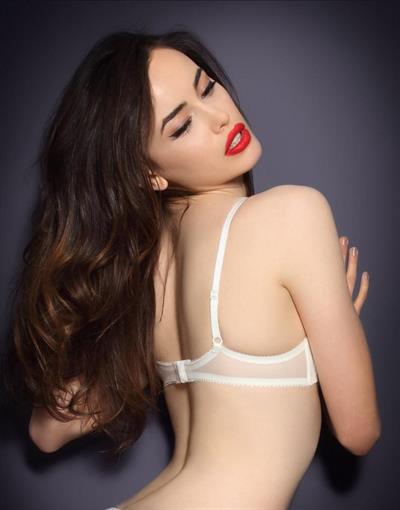 Sarah Stephens in lingerie