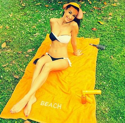 Melita Toniolo in a bikini