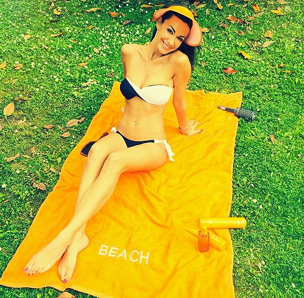 Melita Toniolo in a bikini