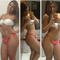 Anonymous in a bikini taking a selfie