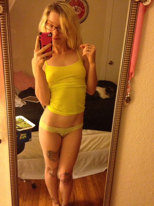 Anonymous in lingerie taking a selfie