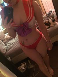 Anonymous in a bikini taking a selfie