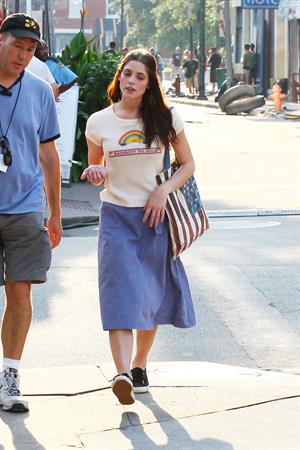 Ashley Greene on the set of CBGB in Savannah on July 2, 2012