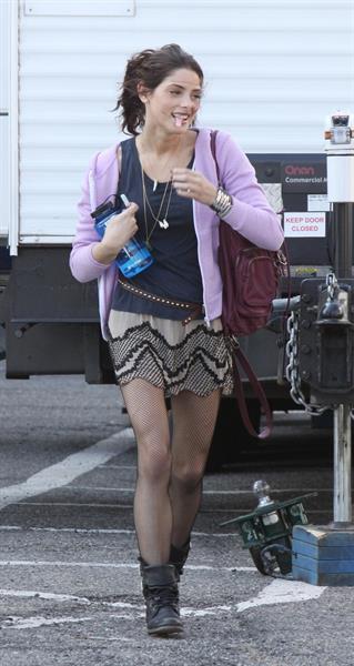 Ashley Greene on the set of Americana in New York City on March 19, 2012