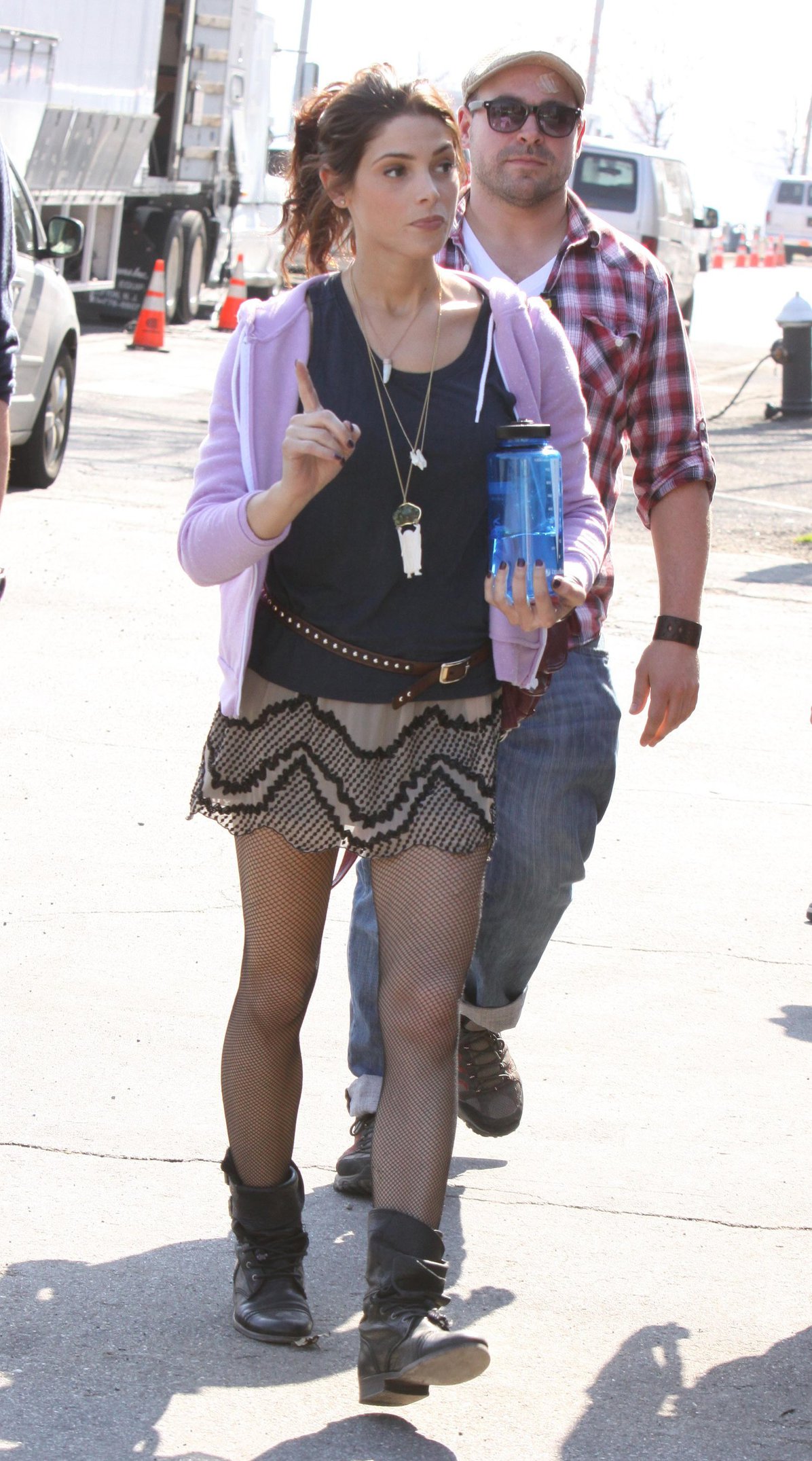 Ashley Greene on the set of Americana in New York City on March 19, 2012