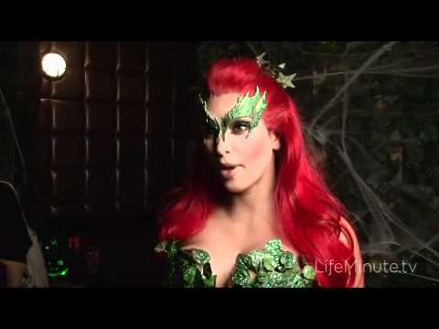 Kim Kardashian as Poison Ivy for the 2011 Midori Green Halloween party in New York