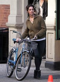 Ashley Greene on the set of Americana in New York City on March 14, 2012