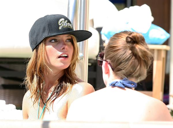 Ashley Greene hosts a pool party at the Wet Republic on August 7, 2010 in Las Vegas, Nevada