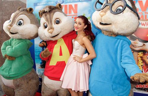 Ariana Grande Alvin and the Chipmunks Chipwrecked dvd release concert in Los Angeles on March 26, 2012