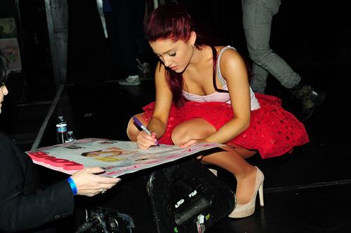 Ariana Grande performs at the Roxy West Hollywood on February 19, 2012