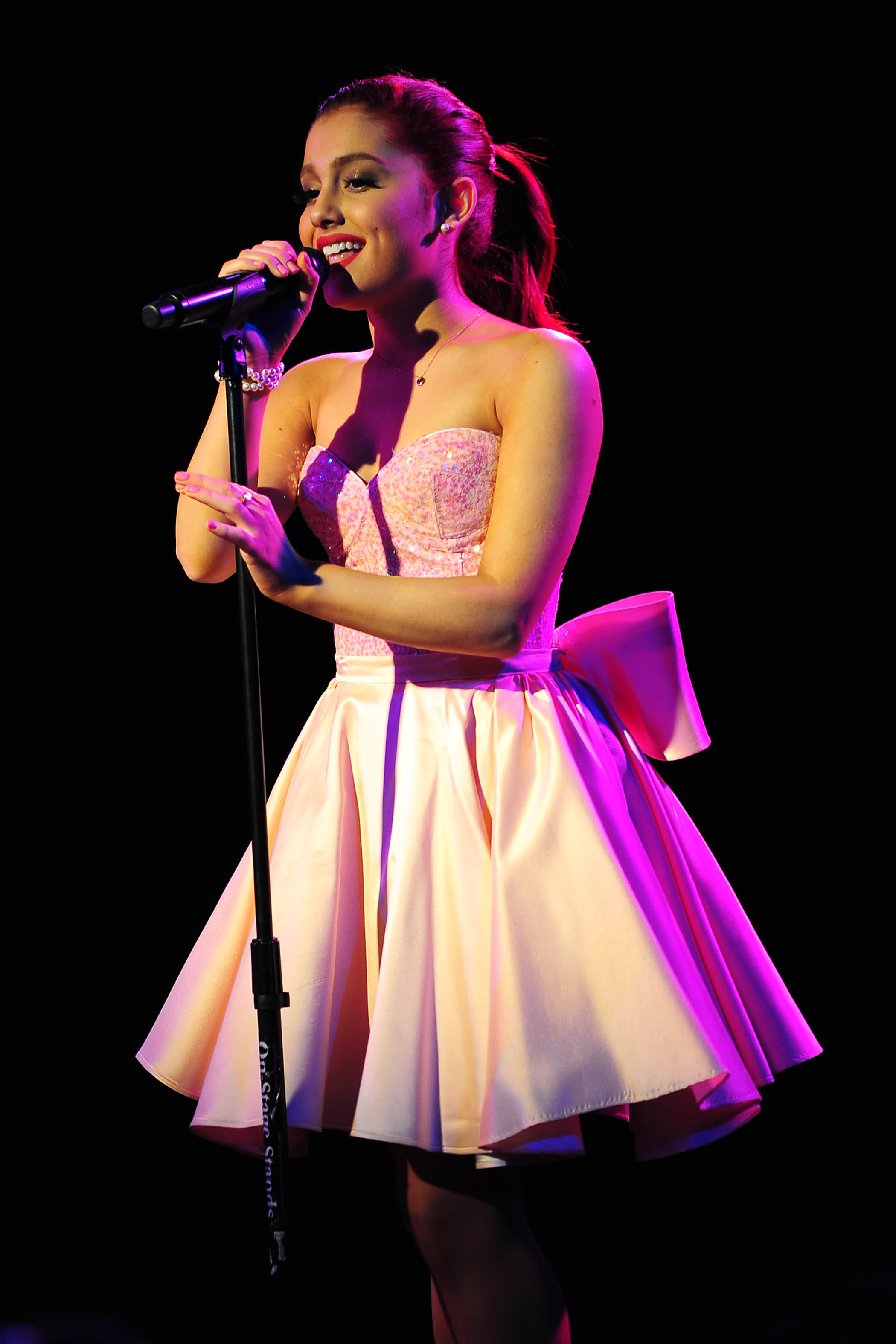 Ariana Grande performs at the Roxy West Hollywood on February 19, 2012