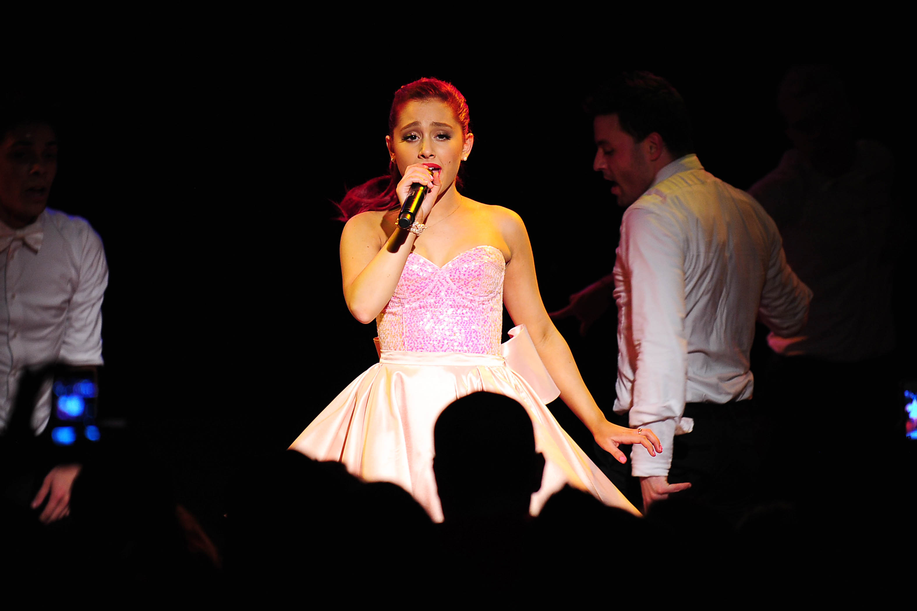 Ariana Grande performs at the Roxy West Hollywood on February 19, 2012