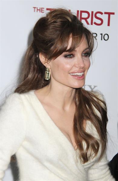 Angelina Jolie the Tourist world premiere in New York on December 6, 2010
