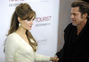 Angelina Jolie the Tourist world premiere in New York on December 6, 2010